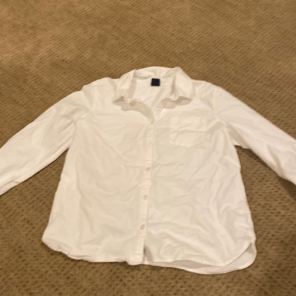 gap kids white button down